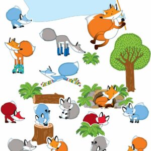 playful-foxes-bulletin-board-set