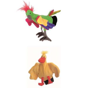 beleduc-parrot-duck-puppet-set