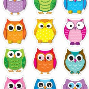 colorful-owls-shape-stickers-72-pc