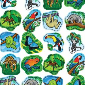 rainforest-animals-shape-stickers
